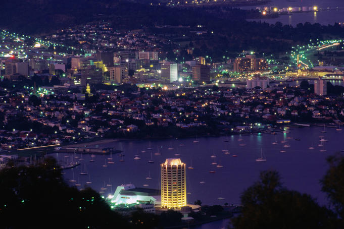 Hobart from Mt Nelson.