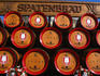 Beer barrels at Oktoberfest.