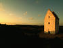 Tilsandede Kirke (Buried Church) in sunset.