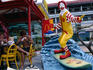 Surfers in Kuta take a break at McDonalds.