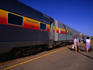 The Ghan passenger train at Alice Springs.