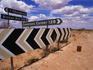 Outback road signs on Silver City Highway, near Tibooburra.