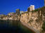 Cliffside apartments overlooking Mediterranean Sea at Pigeon Rocks.