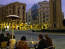 Outdoor cafe diners on Place d'Etoile.