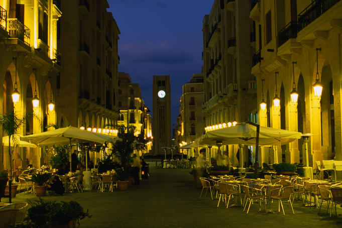 Rue Maarad cafes and restaurants off Place d'Etoile.