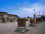 The bottom of columns among the ruins of this ancient city - Pompeii, Campania