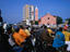 Motorbike taxis, cathedral, Benin