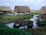 Houses on stilts.