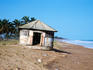 Voodoo hut on beach.