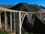 Spanning Bixby Creek in a 320 foot arch is Bixby Bridge originally called the Rainbow Bridge - Big Sur, California