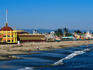 The beachfront dominated by the Coconut Grove Casino - Santa Cruz, California