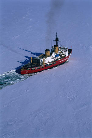 The US Ice Breaker 'Polar Sea' in McMurdo Sound.