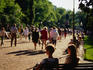 People enjoying the esplanadi in Helsinki.