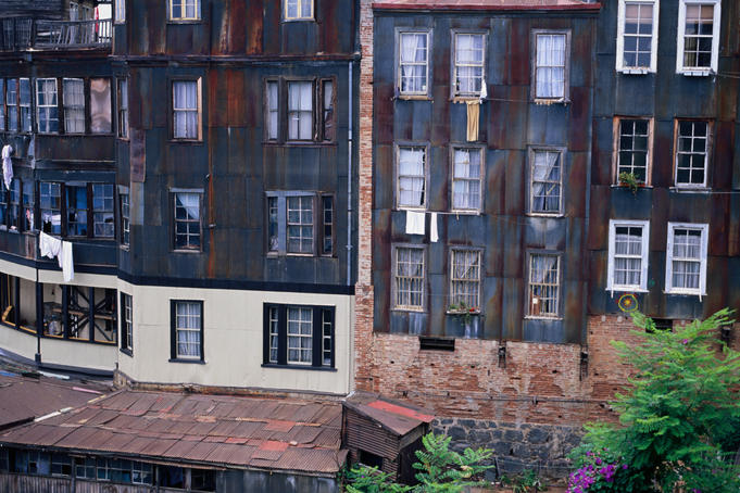 Houses in the hills above Valparaiso.