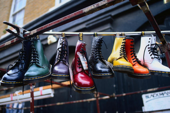 Brick Lane Market: Boots for sale - London, Greater London, England