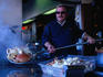 Removing crabs from the cooker at Aliotos on Fisherman's Wharf.