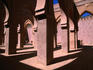 The Prayer hall of Tin Mal Mosque in the Atlas Mountains (Tiznit). The mosque dates from around 1153.