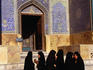 Women wearing full chador outside the Sheik Lotfollah Mosque (Masjed-e-Sheikh Lotfollah).