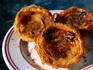 'Pastel de nata' pastries on plate.