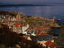 Aerial view of the remains of the 13th century St Andrews Castle, once the fortified home of the Archbishop.
