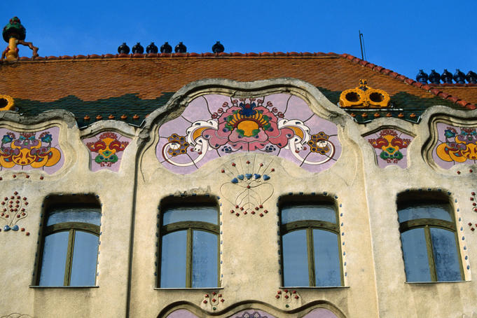 Art Nouveau Ornamental Palace (1902) covered in multicoloured majolica tiles.