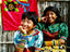 Cuna Indian girls, Panama