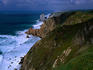 Rugged coastline of Parque Natural Sintra-Cascais at Cabo da Roca, Europes most westerly point.