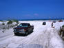 Cars on the beach at St Augustine.