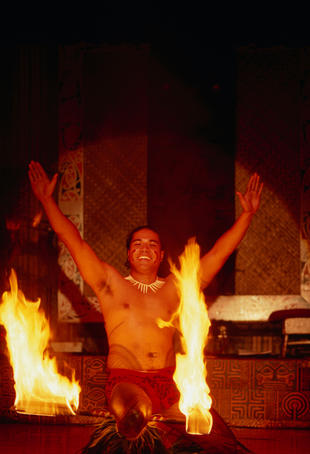 Fire dancer.