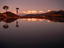 Sunrise view of lake at Gupa Pokhari with Makalu Himal in background.
