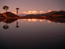 Sunrise view of lake at Gupa Pokhari with Makalu Himal in background.