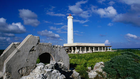 Lighthouse on the island of Cozumel.