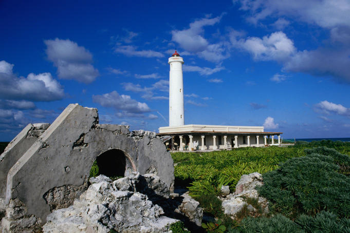 Lighthouse on the island of Cozumel.