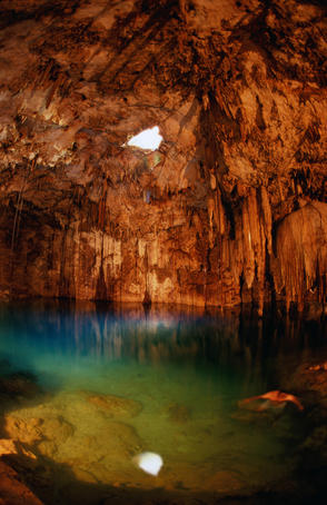 View of the Dzitnup Cenote in Chichen Itza.