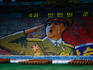 North Korean army officer leads out the dancing army during the Arirang Mass Games in Pyongyang.