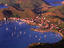 Aerial view of Terre-de-Haut, island of Les Santines.