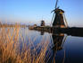 World heritage windmills at Kinderdijk.