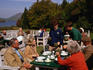 Afternoon tea at Jordan Pond.