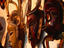 Masks from the Ivory Coast for sale in the Zanzibar Curio Shop in Nairobi.