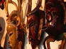 Masks from the Ivory Coast for sale in the Zanzibar Curio Shop in Nairobi.
