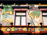 Colourful facade of fashion store.
