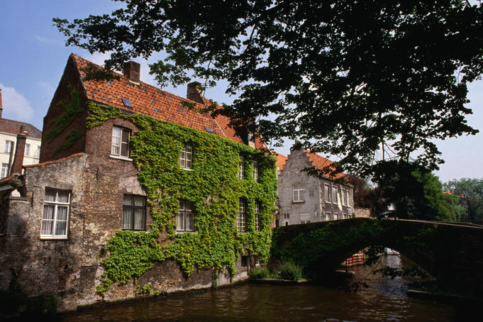 Canal running past house.