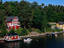 House lining shore, Stockholm Archipelago.