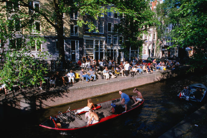 Boating on the canal.