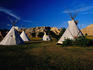Teepee tent site in Badlands National Park.