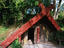 Exterior of Maori house in buried village.