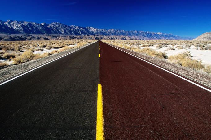 Road through Death Valley.