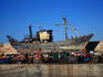 Fishing boat being repaired, Essaouira
