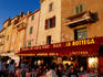 Pizzeria and diners near marina.