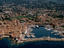 Aerial view of town.